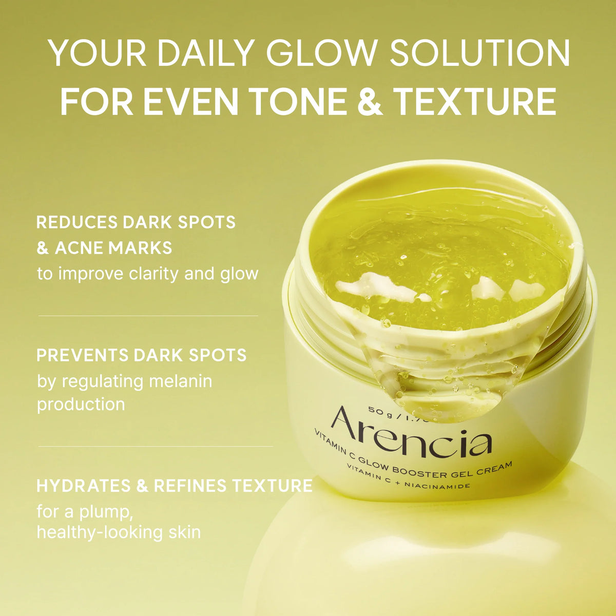 Arencia Vitamin C Glow Booster Gel Cream – 50 g