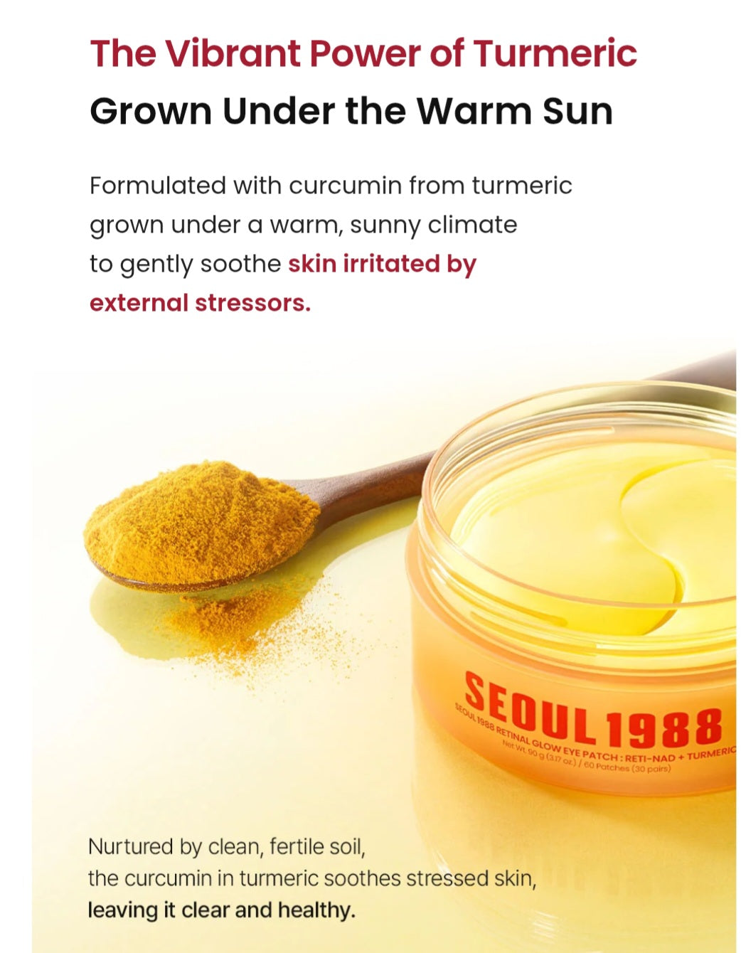 K-SECRET Seoul 1988 Retinal Glow Eye Patch: RETI-NAD + Turmeric (60 patches)