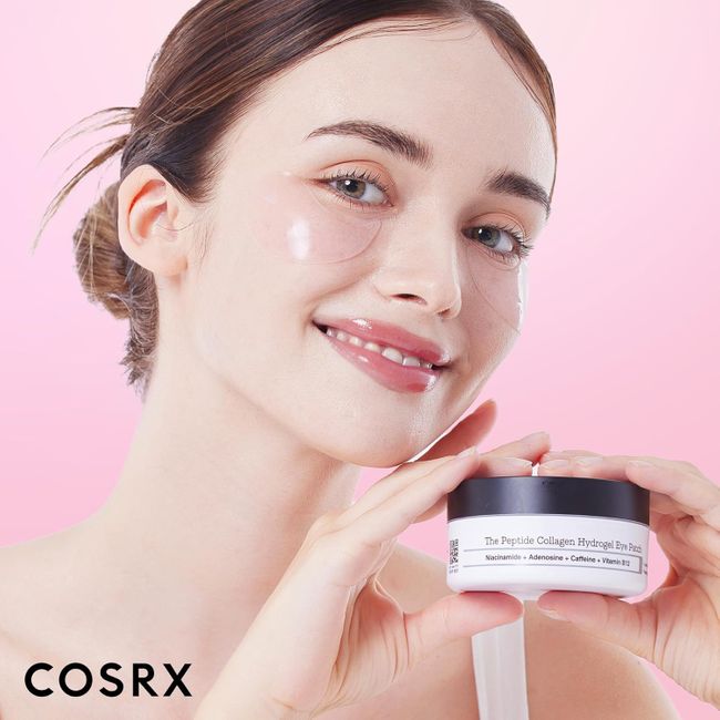 COSRX – Peptid-Kollagen-Hydrogel-Augenpads – Hydrogel-Augenpads mit Kollagen – 85 g/60 Stück