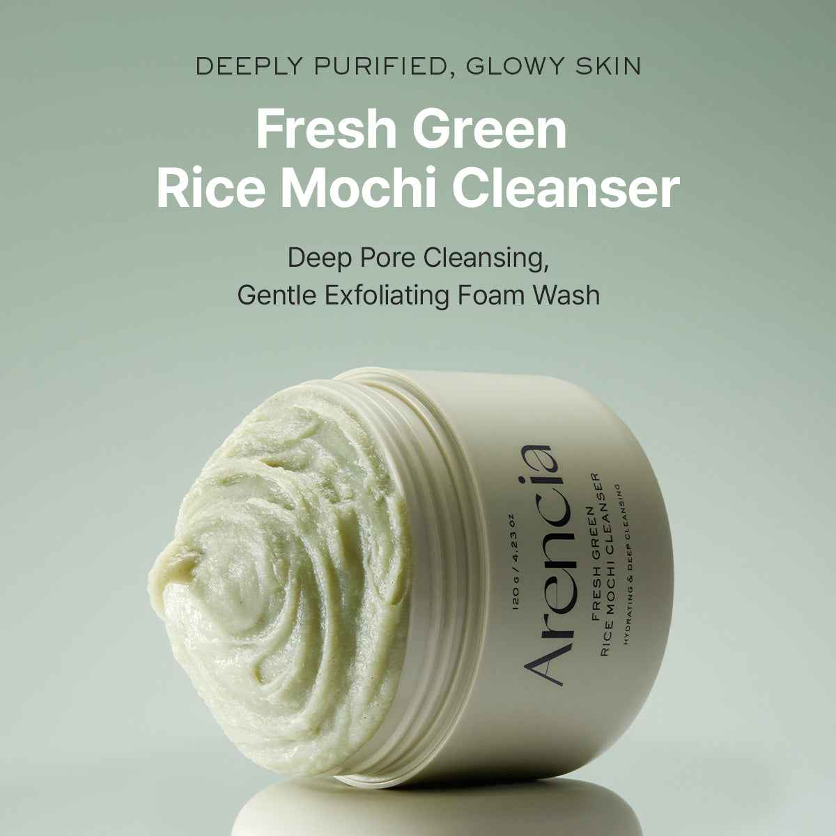 ARENCIA  Fresh green rice mochi cleanser, 120g