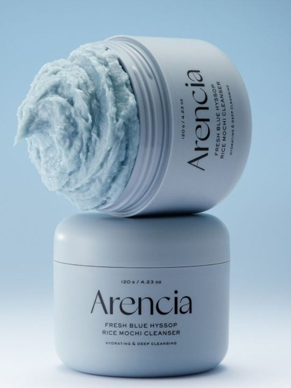 Arencia – frischer blauer Ysop Reis Mochi Cleanser, 120G
