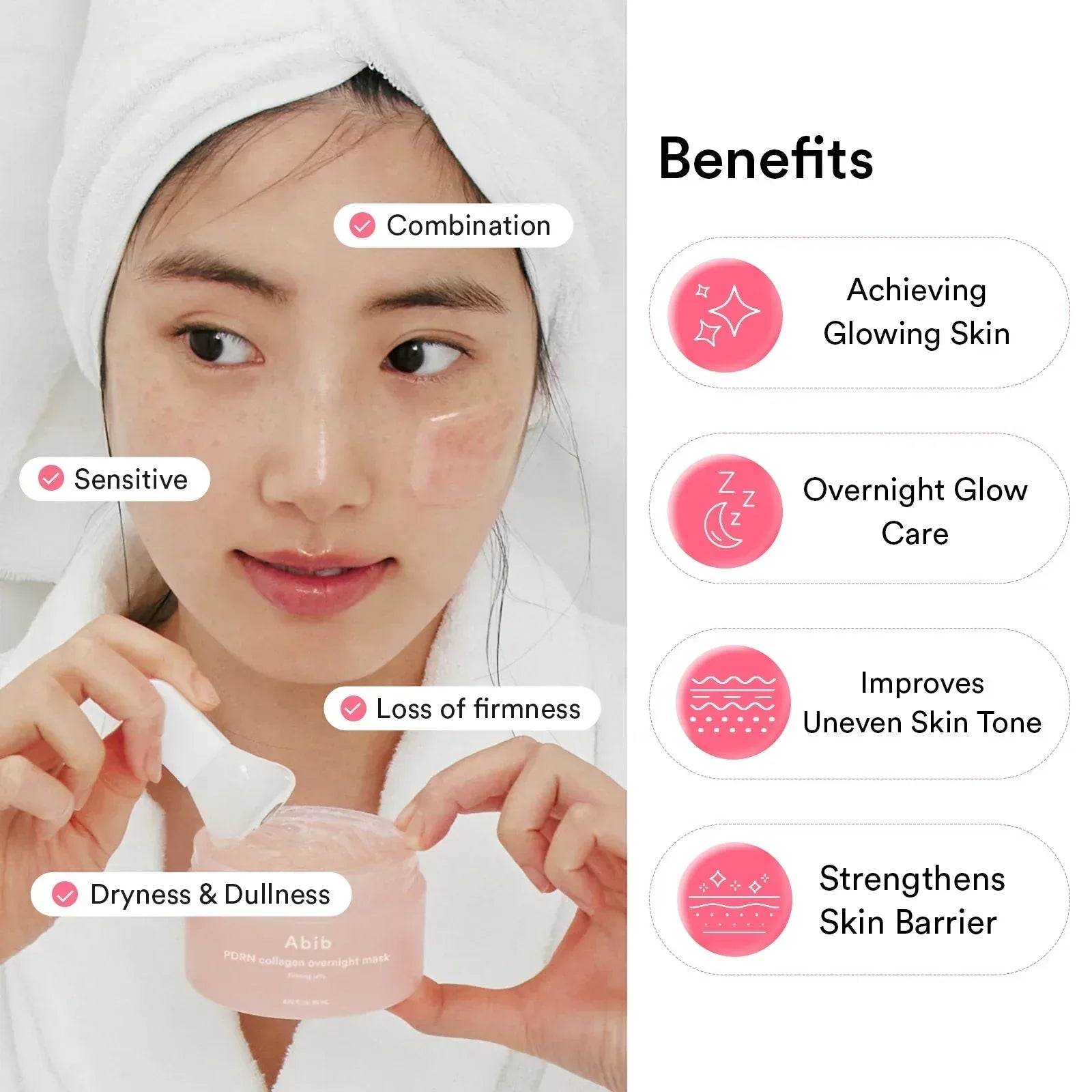 Abib PDRN Collagen Overnight Mask Firming Jelly, 80ml - Seoulma-skincare
