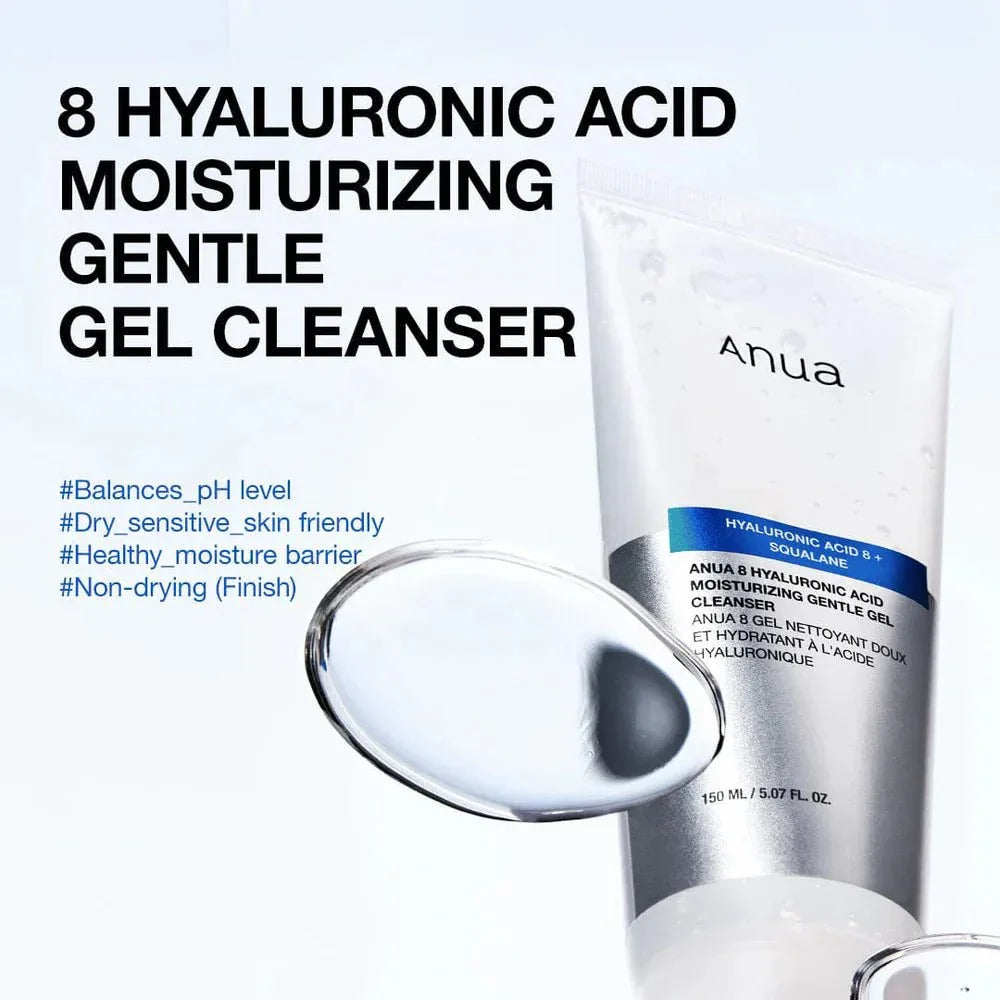 Anua - 8 Hyaluronic Acid Moisturizing Gentle Gel Cleanser - 150ml - Seoulma-skincare