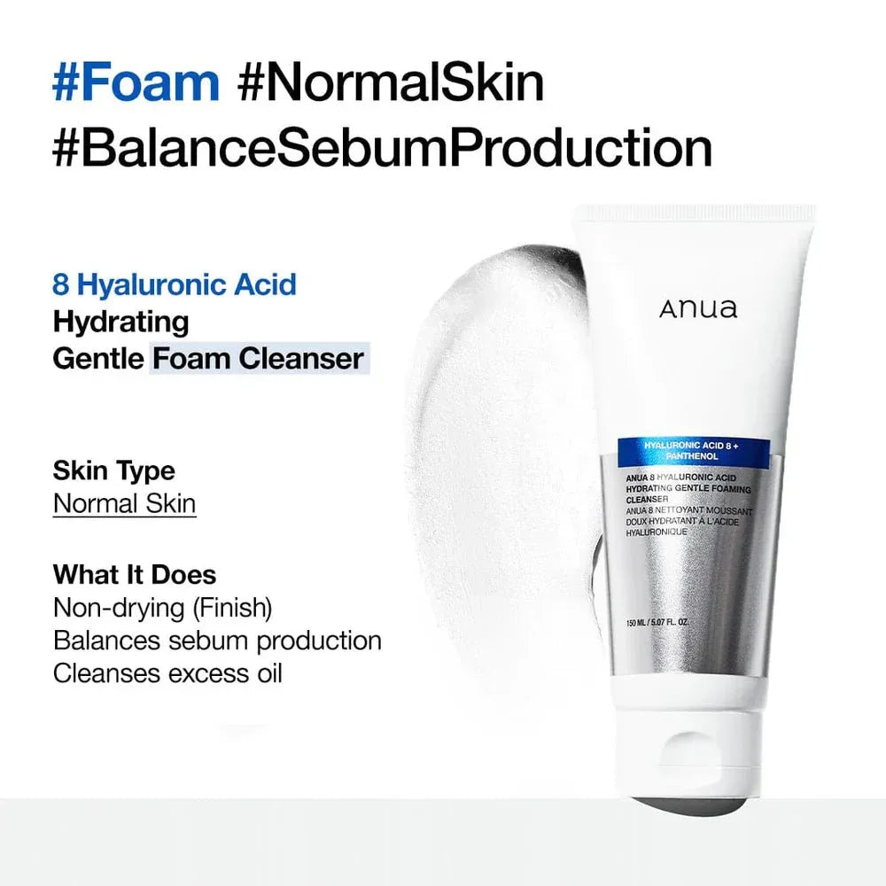 Anua - 8 Hyaluronic Acid Moisturizing Gentle Gel Cleanser - 150ml - Seoulma-skincare