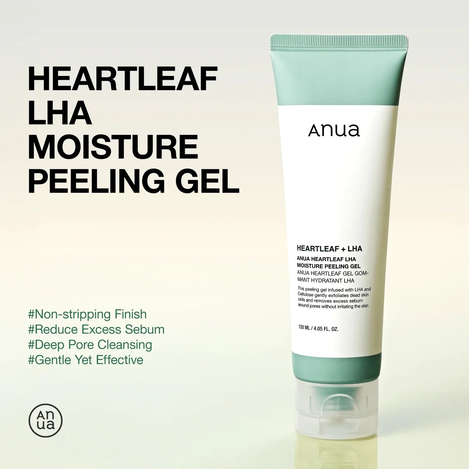 Peelingový gel Anua Heartleaf LHA Moisture, 120ml