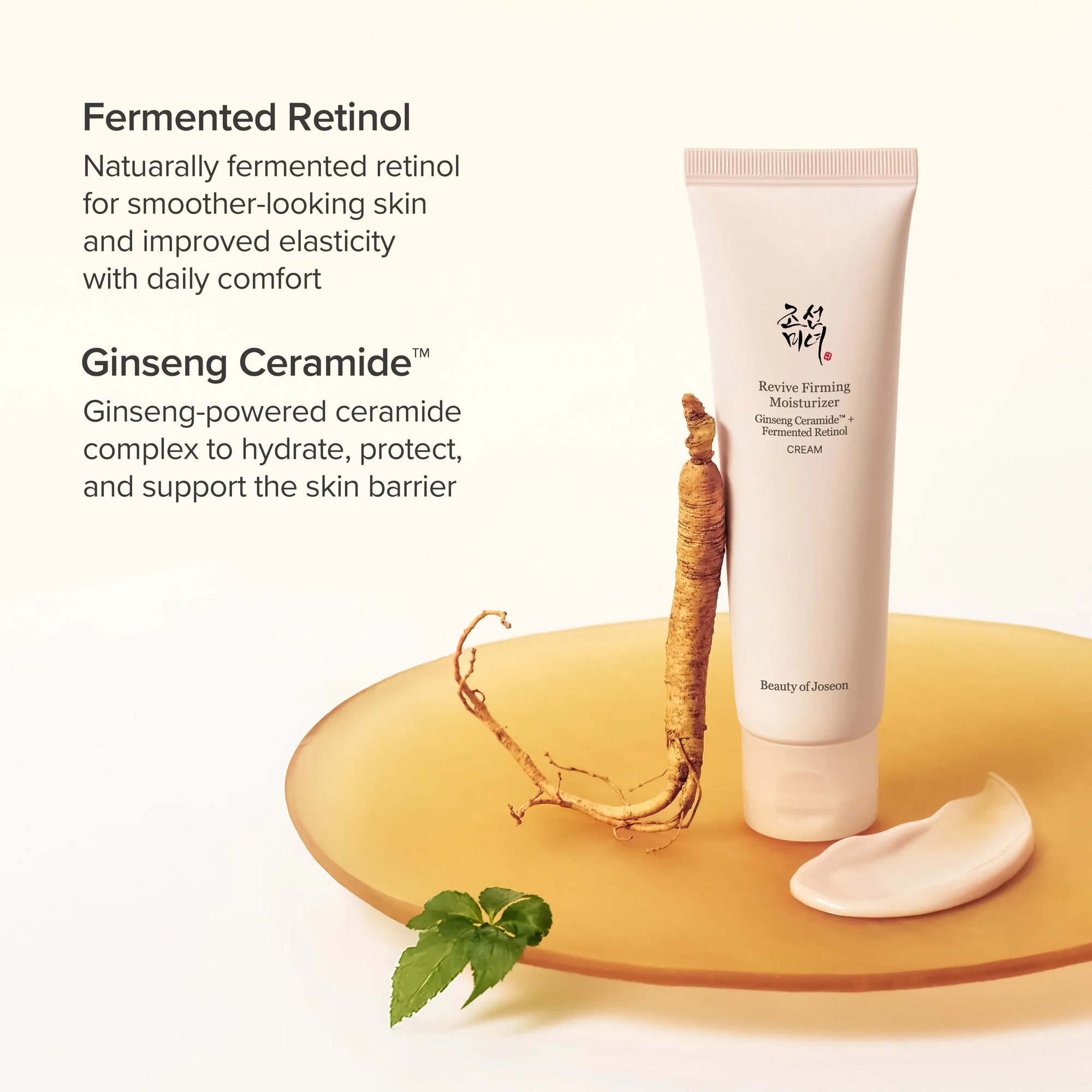 Zpevňující hydratační krém Beauty of Joseon Revive Ginseng Ceramide™ + Fermentovaný Retinol, 60ml