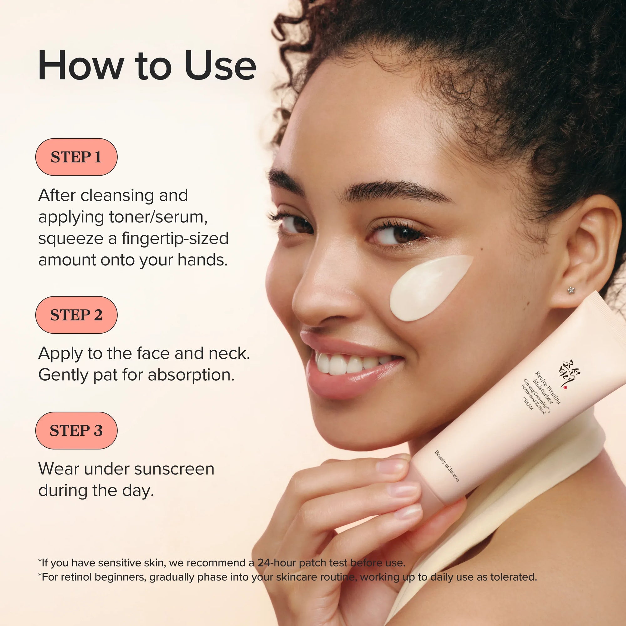 Zpevňující hydratační krém Beauty of Joseon Revive Ginseng Ceramide™ + Fermentovaný Retinol, 60ml
