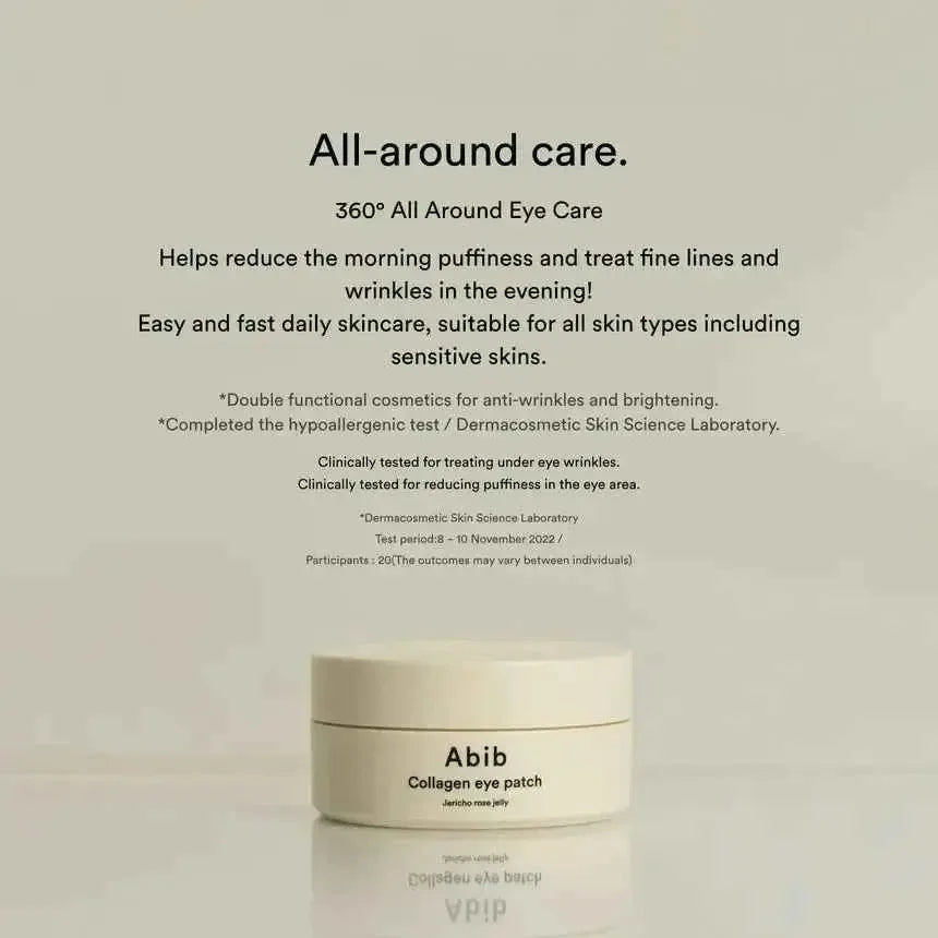 Abib Collagen eye patch moisturizing Jericho rose jelly 60 pcs - Seoulma-skincare