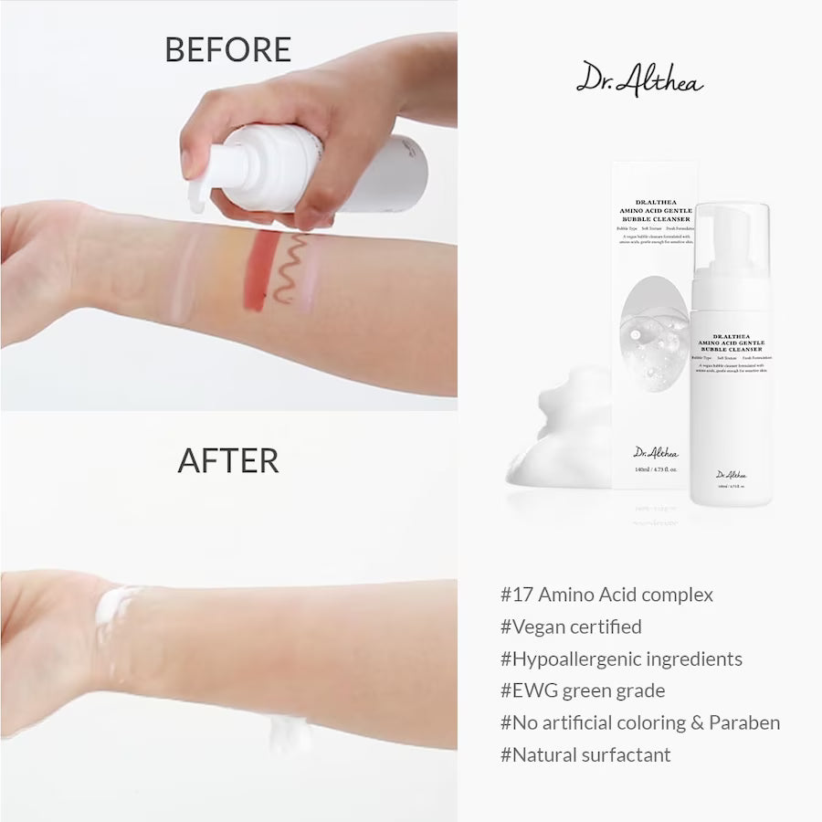 Dr. Althea: Limpiador suave de burbujas de aminoácidos, 140ml