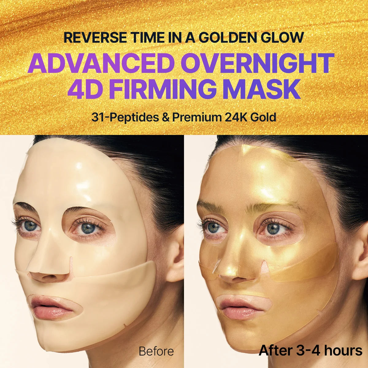Intenzivní zlatá maska Sungboon Editor Silk Peptide EGF -4 kusy