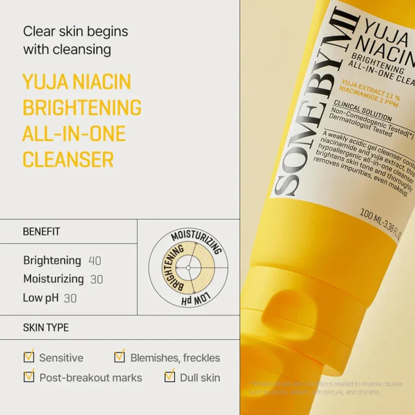 Some By MI - Yuja Niacin Brightening All-in-one Cleanser - Gesichtsreinigungsschaum - 100ml - Seoulma-skincare